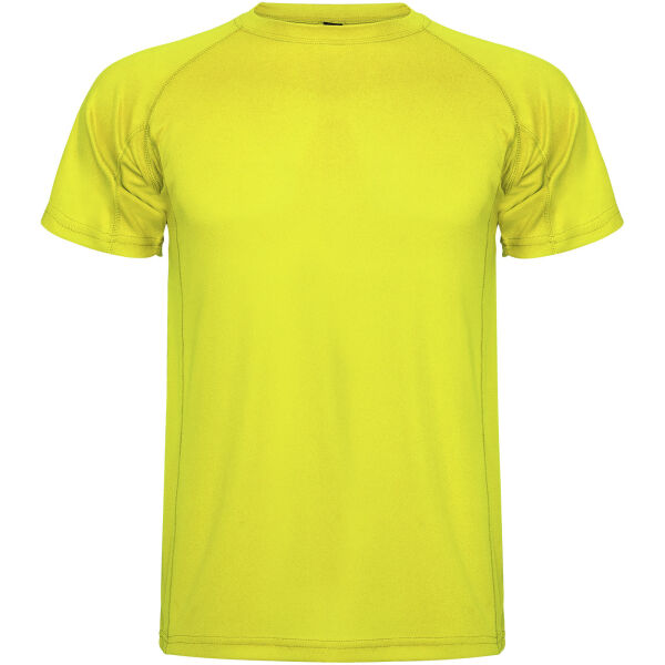 Montecarlo short sleeve men's sports t-shirt - Fluor Yellow - 3XL