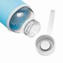 TAKE WELL - Glazen fles blauw, transparant