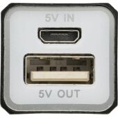 Aluminium power bank Kathy black
