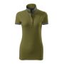 Polo Shirt women's Collar Up avocado green XXL