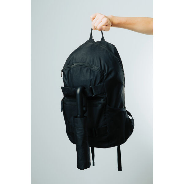 Yara 21" AWARE™ RPET paraplu in unikleur met karabijn hendel, zwart Yara 21" AWARE™ RPET paraplu in unikleur met karabijn hendel, zwart