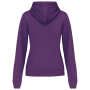 Damessweater met capuchon in contrasterende kleur Purple / Oxford Grey XS