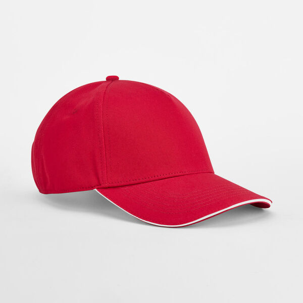 EarthAware® Clas. Org. Cotton 5 Panel Sandwich P. - Classic Red/White - One Size