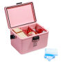 Brisby Koelbox - Frigobox - Coolbox - Auto - Lichtgewicht - Broodtrommel - 12L - 2 Gratis koelelementen van 450ml per stuk - Incl. Dividers Snijplanken - Bieropener - Flesopener - Max. 40 uur isolatie - Roze