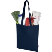 Madras Blend draagtas van 140 g/m² GRS gerecycled katoen 7 l - Navy