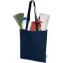 Madras Blend draagtas van 140 g/m² GRS gerecycled katoen 7 l - Navy