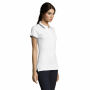 PASADENA WOMEN - PASADENA dames polo 200g - XL - Wit/Navy
