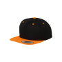 Classic snapbackpet in twee kleuren BLACK / Neon Orange One Size