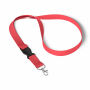 Afneembare polyester lanyard in Pantone-kleur met zeefdruk en metalen karabijnhaak Afneembare polyester lanyard in Pantone-kleur met zeefdruk en metalen karabijnhaak