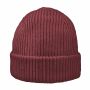 Luxury Fine Rib Beanie, Wijnrood Luxury Fine Rib Beanie, Wijnrood