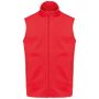 Ecologische uniseks bodywarmer van microfleece red S