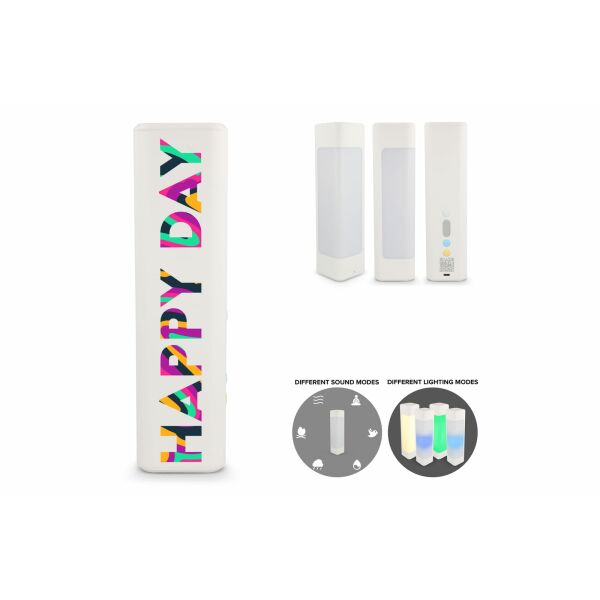 Xoopar Aura White Noise Speaker Gemaakt van Gerecycled Plastic - Wit Xoopar Aura White Noise Speaker Gemaakt van Gerecycled Plastic - Wit