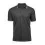LUXURY STRIPE STRETCH POLO, DARK GREY/WHITE, XL, TEE JAYS