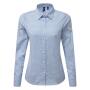 Ladies Maxton Check Long Sleeve Shirt, Light Blue/White, L, Premier