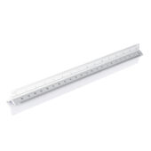 Aluminium driehoeks liniaal, zilver