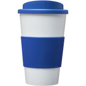 Americano® geïsoleerde beker van 350 ml met handgreep - Middenblauw/Wit