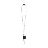 75091. SET Lanyard NAUTIC Lang (Ø 7 mm) met 55 mm D-vormige karabijnhaak en Ø 7 mm veiligheidssluiting