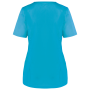 Damesblouse van polykatoen met drukknopen Light Turquoise 3XL