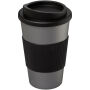 Americano® 350 ml geïsoleerde beker met grip - Zilver/Zwart Americano® 350 ml geïsoleerde beker met grip - Zilver/Zwart