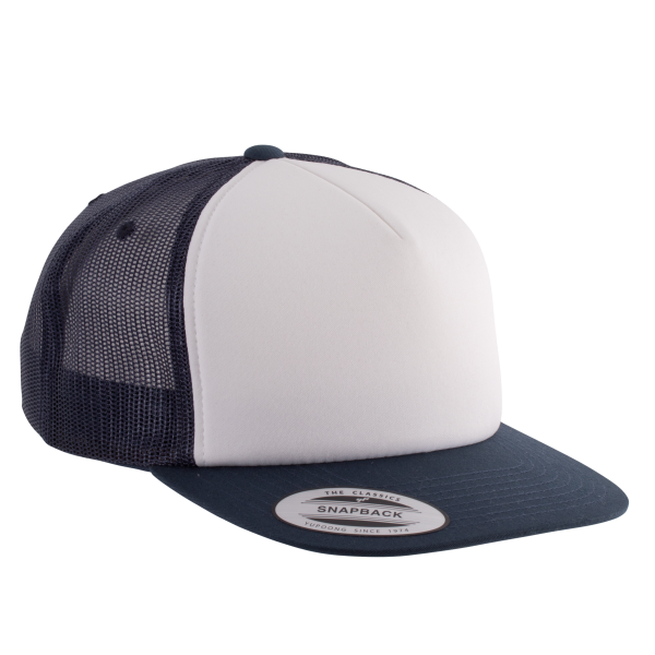 Klassieke Flexfit Truckerpet - 5 panelen Navy / White / Navy One Size Klassieke Flexfit Truckerpet - 5 panelen Navy / White / Navy One Size