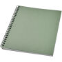 Desk-Mate® A5 recycled colour spiral notebook - Heather green