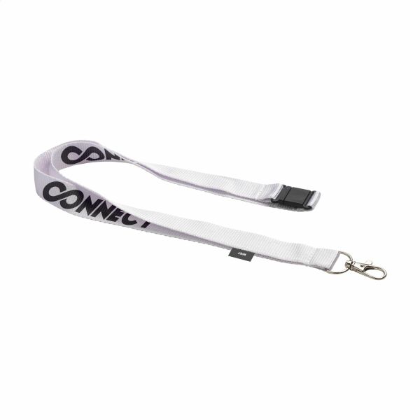 Lanyard Safety GRS RPET 2 cm Schlüsselband - weiß Lanyard Safety GRS RPET 2 cm Schlüsselband - weiß