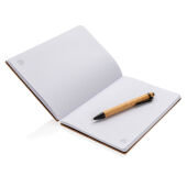 A5 Bamboe notitieboek & pen set, bruin