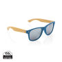 Bamboe en RCS zonnebril van gerecycled plastic, blauw