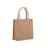 Shopper van jutecanvas - klein model Natural / Gold One Size
