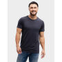 L&S T-shirt crewneck fine cotton elastane Grey Heather-M