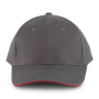 Orlando - 6 panel cap Slate Grey / Red One Size Orlando - 6 panel cap Slate Grey / Red One Size