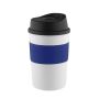 Metmaxx® "CremaCoffeeHouse" thermomok wit/ring blauw