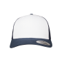 Retro Truckerpet met gekleurde klep NAVY / WHITE One Size