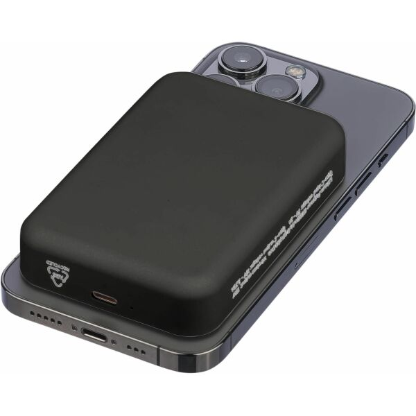 Gerecyclede draadloze oplader powerbank Meno zwart Gerecyclede draadloze oplader powerbank Meno zwart