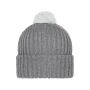 Knitted Cap with Pompon dark-grey/light-grey