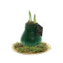 No Water Flowers® - Waxz® on golden dish, In cellofaan, Donkergroen