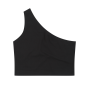Asymmetrische top voor dames Black XS