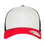 3-Tone Flexfit Cap - Red/White/Black - S/M