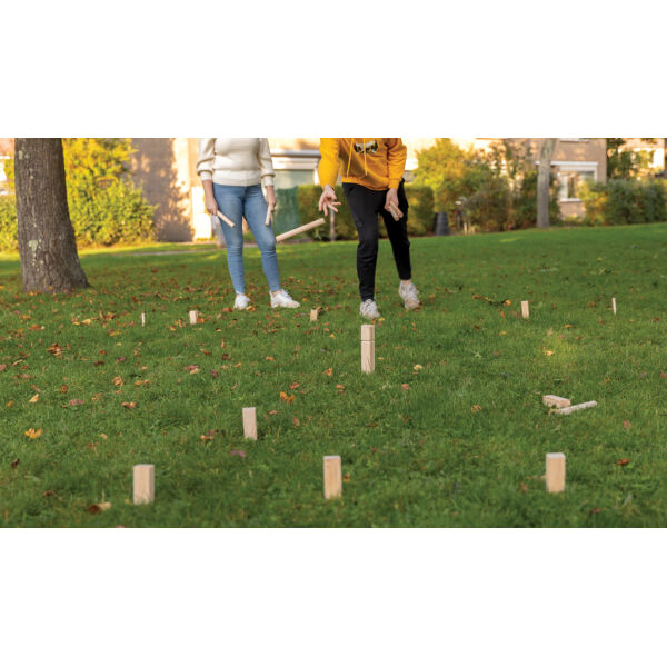 Houten kubb set, bruin Houten kubb set, bruin