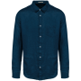 Linnen herenoverhemd Peacock Blue XS Linnen herenoverhemd Peacock Blue XS