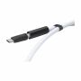 Lanyard 2-in-1 GRS RPET Load & Sync USB Cable - wit Lanyard 2-in-1 GRS RPET Load & Sync USB Cable - wit