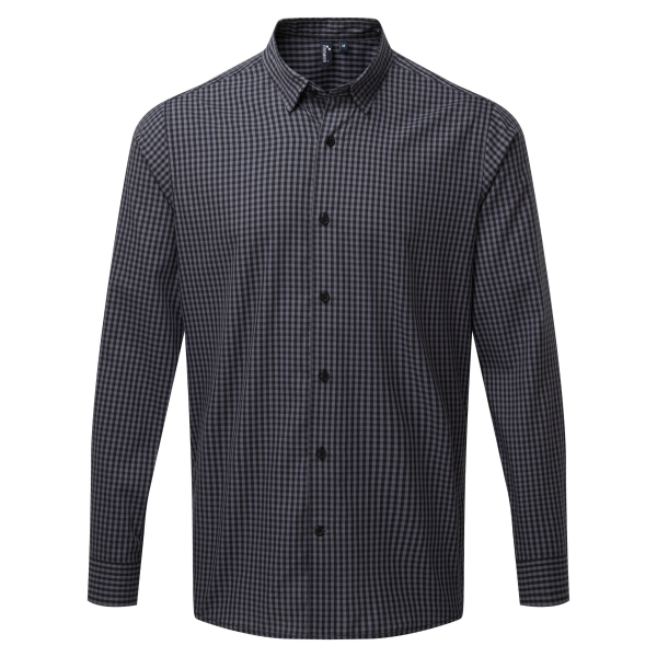 Hemd mit großen Vichy-Karos Steel / Black XXL Hemd mit großen Vichy-Karos Steel / Black XXL