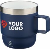 Gerecycled roestvrijstalen dubbelwandige drinkbeker (180 ml) Lilia zwart Gerecycled roestvrijstalen dubbelwandige drinkbeker (180 ml) Lilia zwart