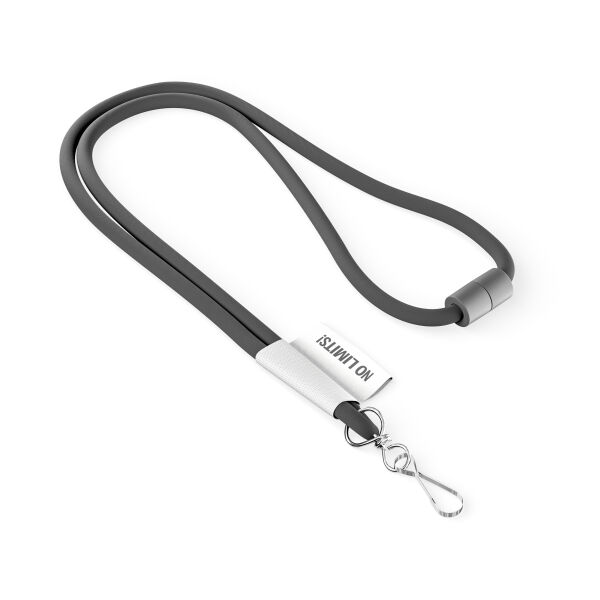 Polyester 2-kleurige koord-lanyard met full color label Polyester 2-kleurige koord-lanyard met full color label