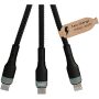 SCX.design C53 5 in 1 rPET ultrasnelle oplaadkabel van 100 W - Gun metal