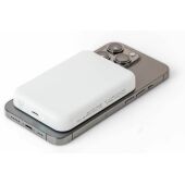 Gerecycled ABS draadloze powerbank Miren zwart