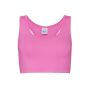 WOMEN'S COOL SPORTS CROP TOP, ELECTRIC PINK, L, JUST COOL