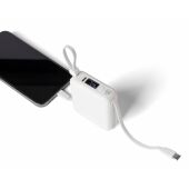Gerecycled ABS powerbank Jona zwart