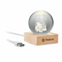 SANTA LIGHT - Kerst LED glas bol - Hout