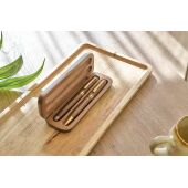 Notenhouten pennenset Adelina bruin